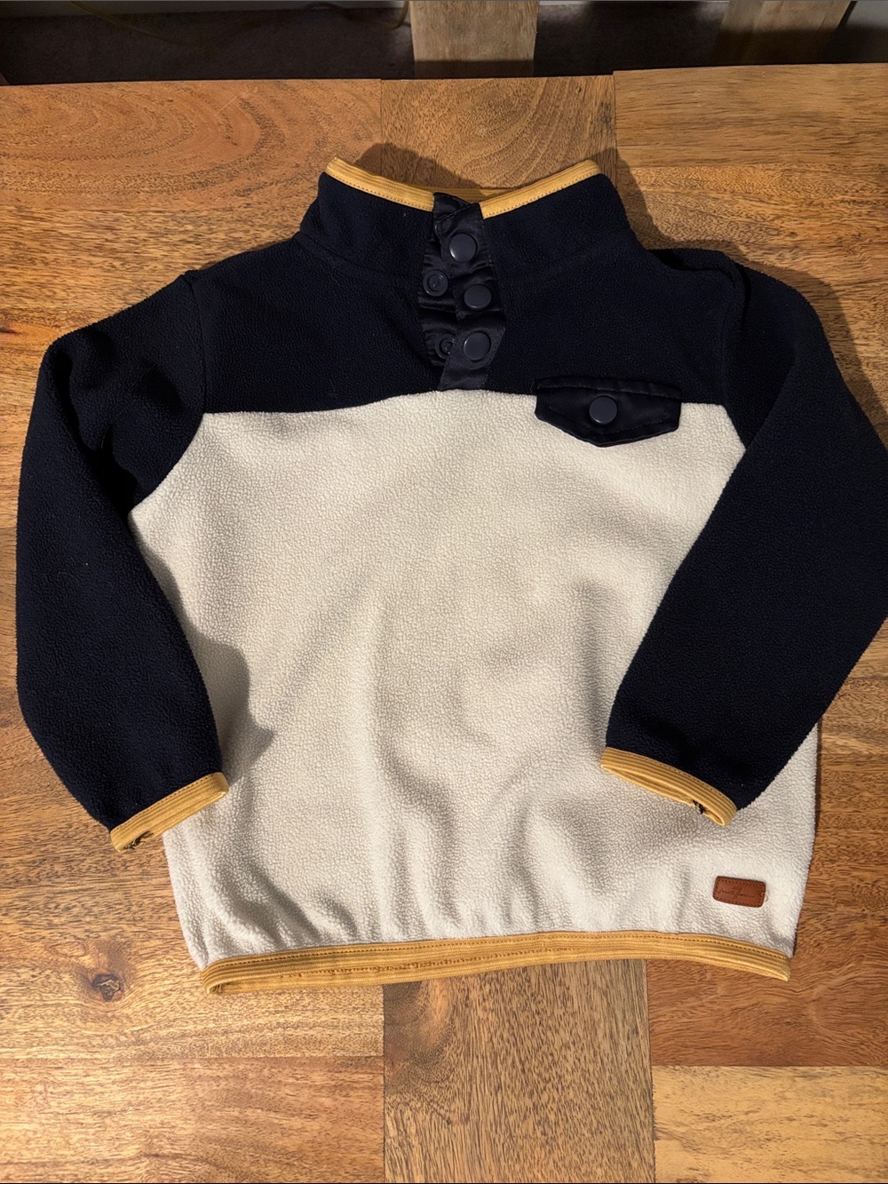 7 for all mankind Kids' Snap Fleece Pullover Size 3T